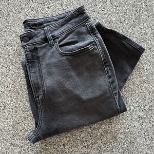 American Eagle‎ Jeans Womens 8 R 30x28 High Waist Mom Relaxed Tapered Black